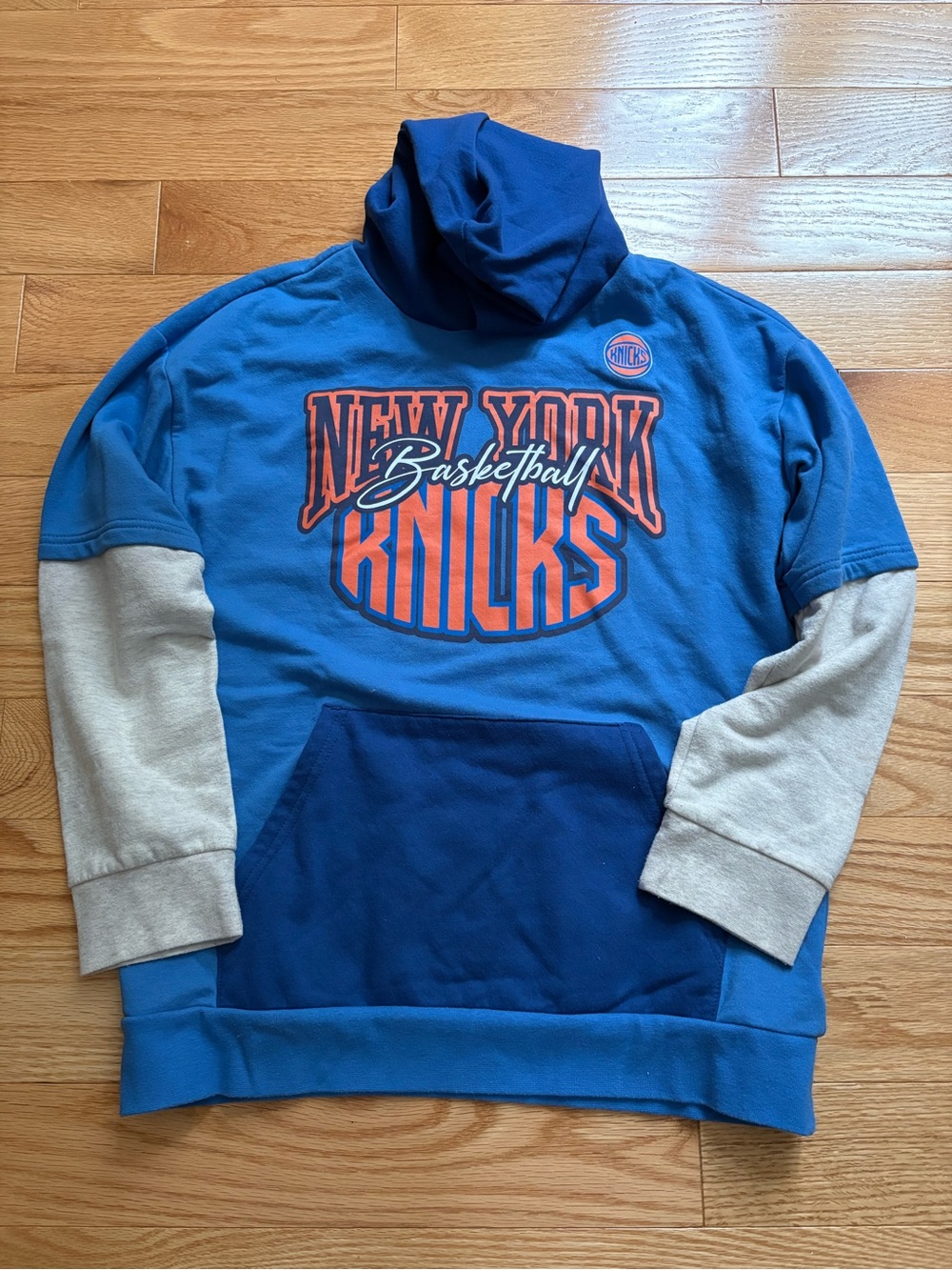 NBA New York Knicks Royal Blue & Orange Turtleneck Pullover